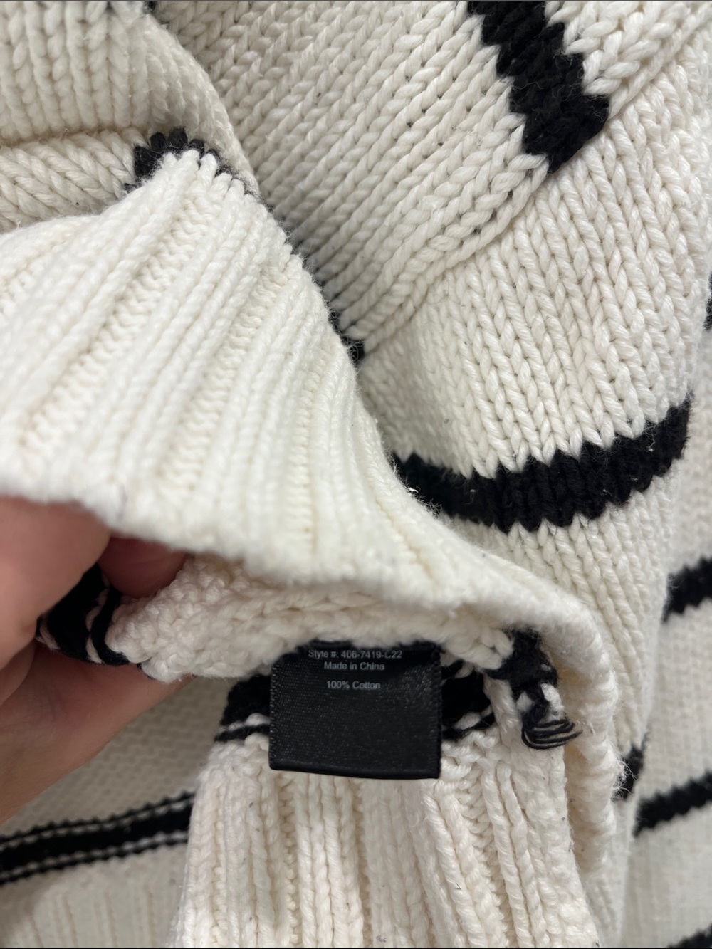 Jenni Kayne Chloe Cream Striped Sweater - Picture 7 of 7